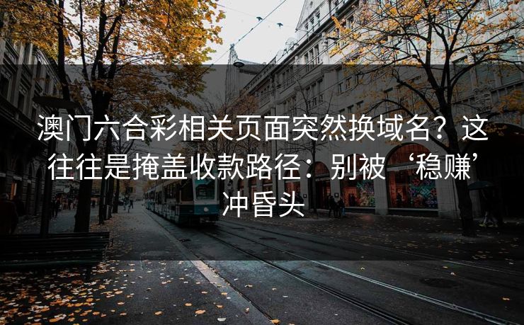 澳门六合彩相关页面突然换域名？这往往是掩盖收款路径：别被‘稳赚’冲昏头